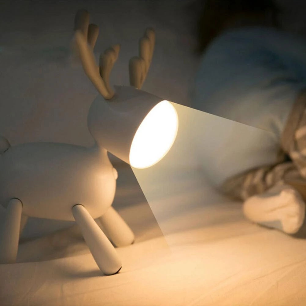 Reindeer Eye Protection Bedside Table Lamp