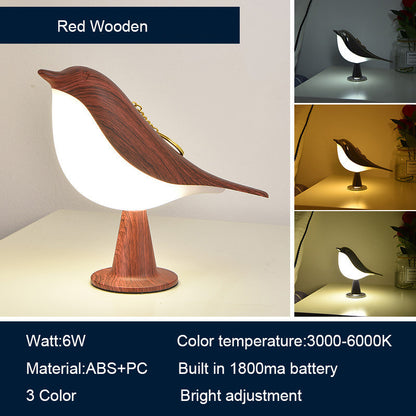 Wooden Magpie Bird LED Aromatherapy Night Light