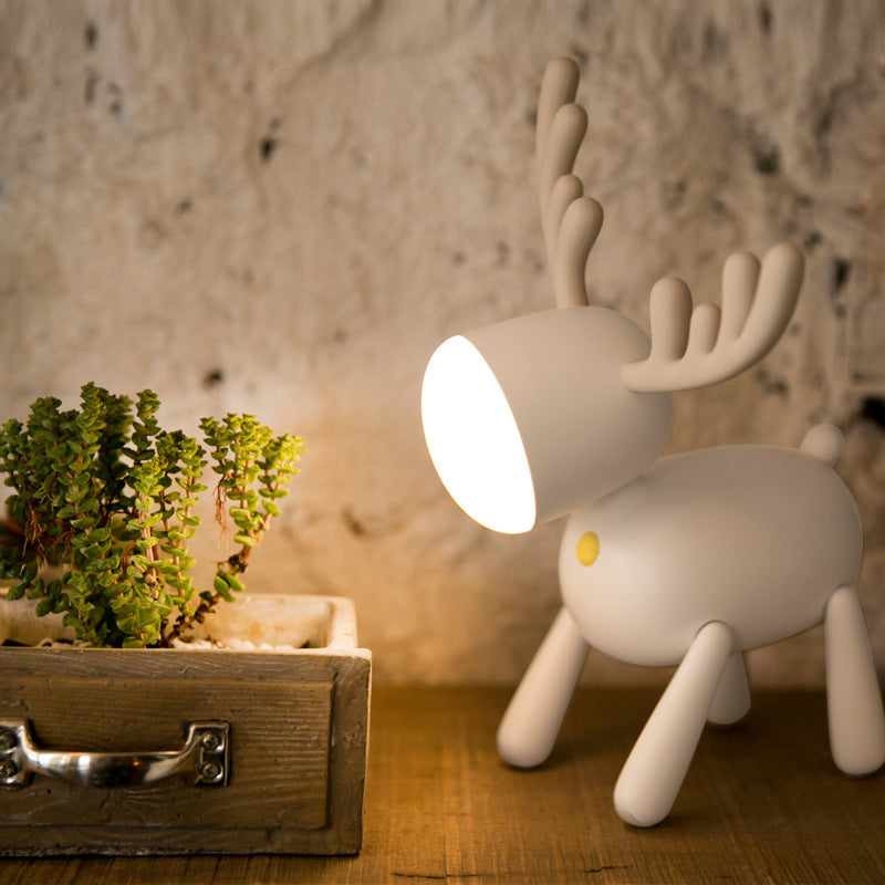 Reindeer Eye Protection Bedside Table Lamp