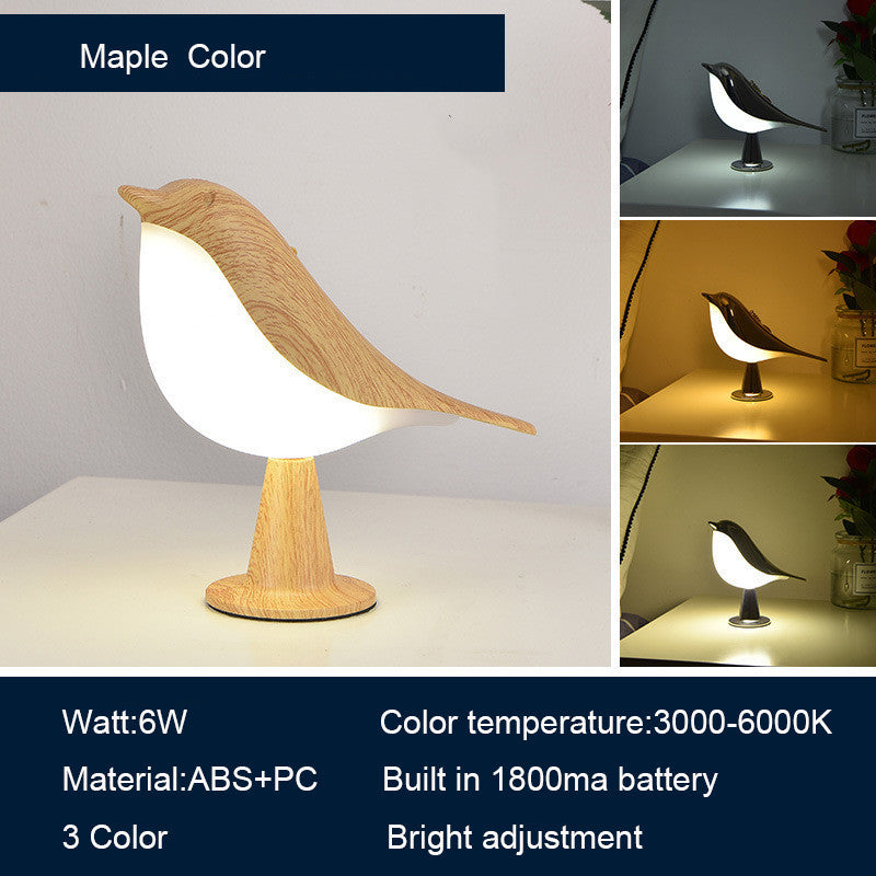 Wooden Magpie Bird LED Aromatherapy Night Light