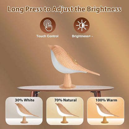 Wooden Magpie Bird LED Aromatherapy Night Light