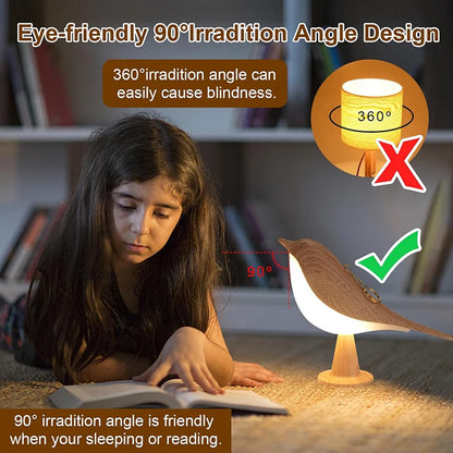 Wooden Magpie Bird LED Aromatherapy Night Light